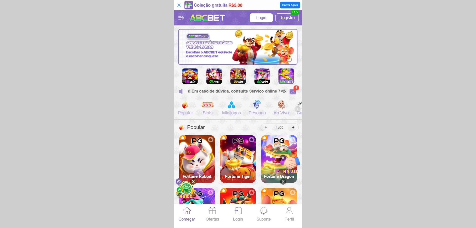 Plataforma Abcbet Casino – casino e apostas esportivas acessíveis em qualquer dispositivo